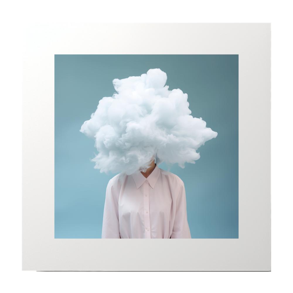 Photography Collage Cloud Blue Art Print