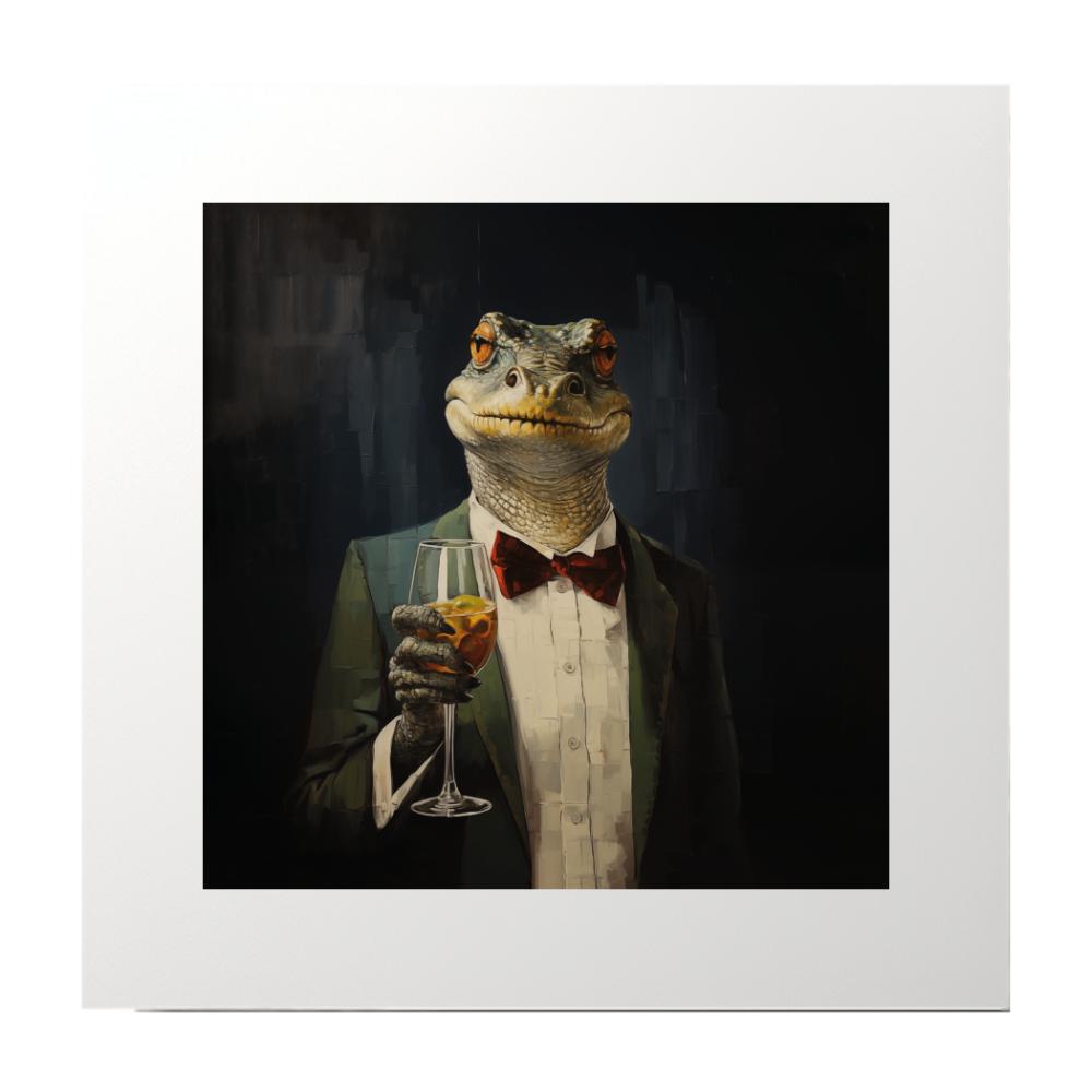 Photography Collage Lizard Art Print