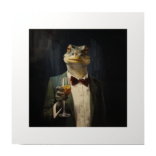 Photography Collage Lizard Art Print