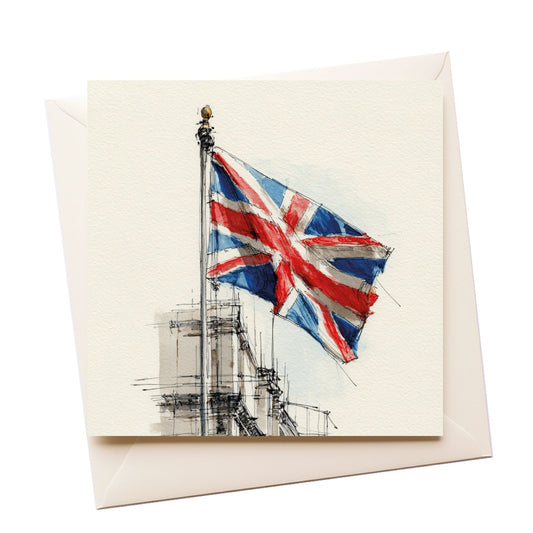 Union Jack Watercolour Greeting Card