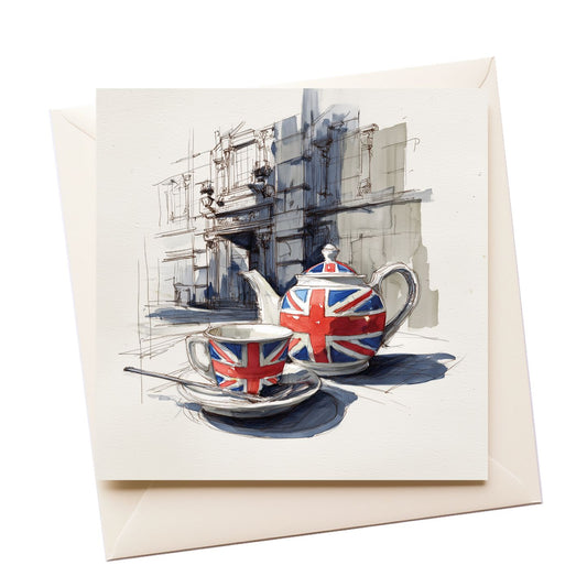 Tourist Heritage Afternoon Tea Greeting Card