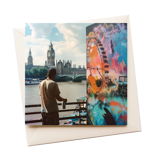 Tourist Punk Spray Paint Artist Greeting Card