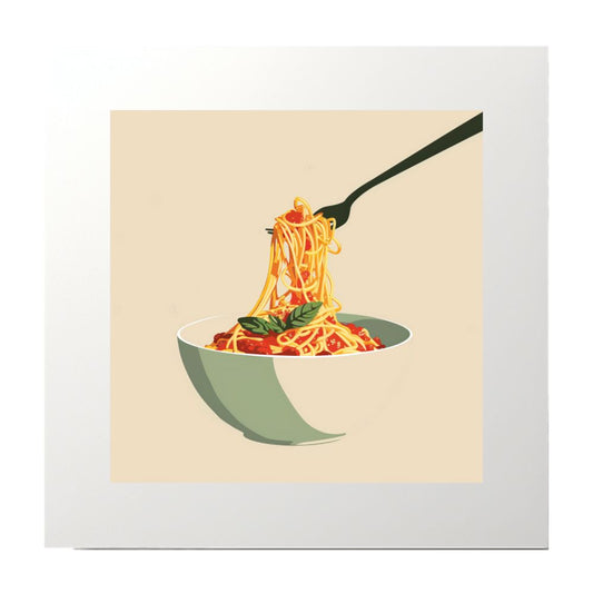 Spaghetti Minimal Art Print