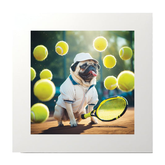 Dog Tennis Art Print