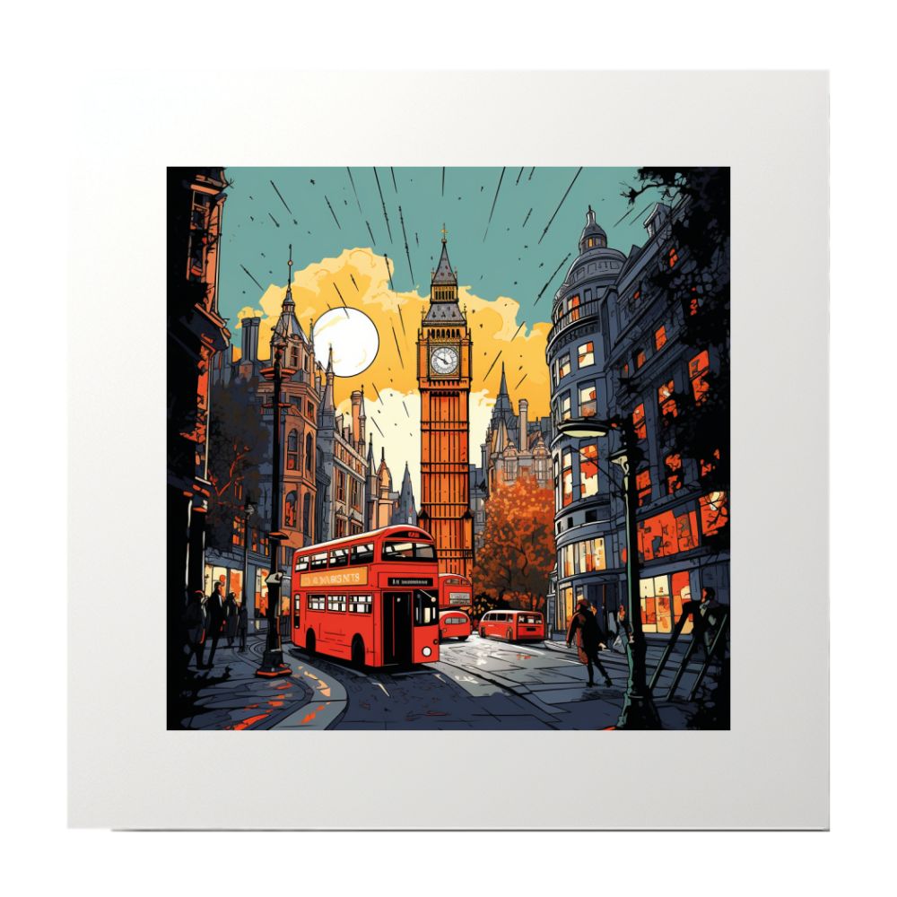 Comic London Big Ben Art Print