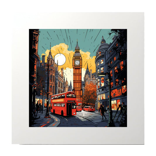 Comic London Big Ben Art Print