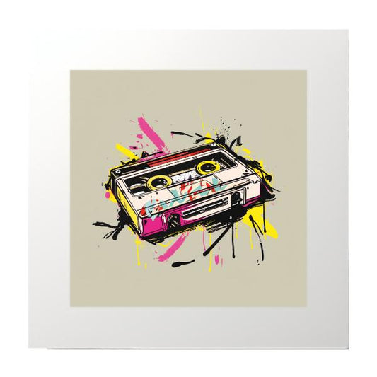 Graphic Audio Cassette Graphic Art Print