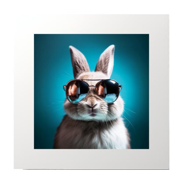 Bunny in Aviators Photography Collage Print