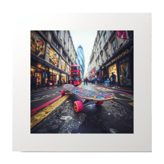 Spray Paint Skateboard London Photography Print
