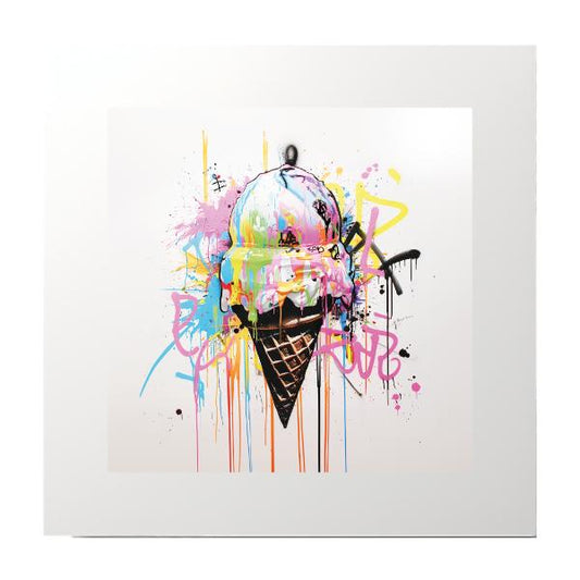 Ice Cream Spray Paint Graphic Art Print