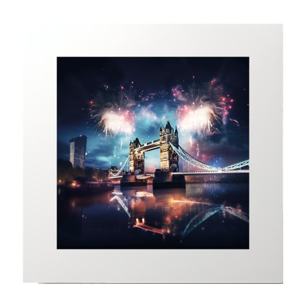 London Bridge Fireworks Photography Print