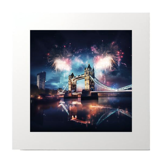 London Bridge Fireworks Photography Print