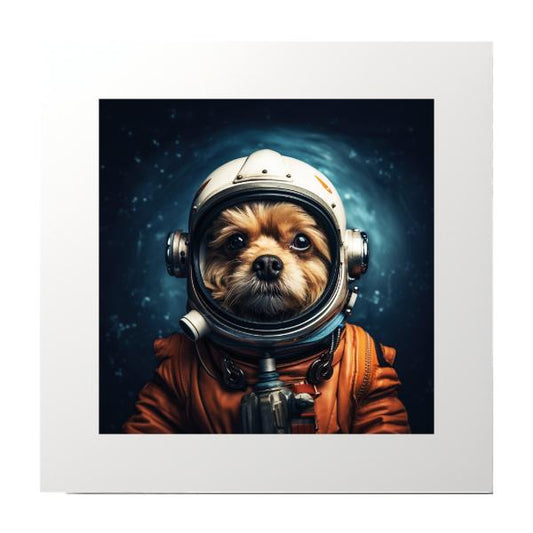 Dog Astronaut Photography Collage Print