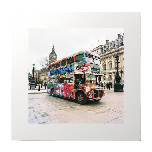 Spray Paint London Bus Photography Print