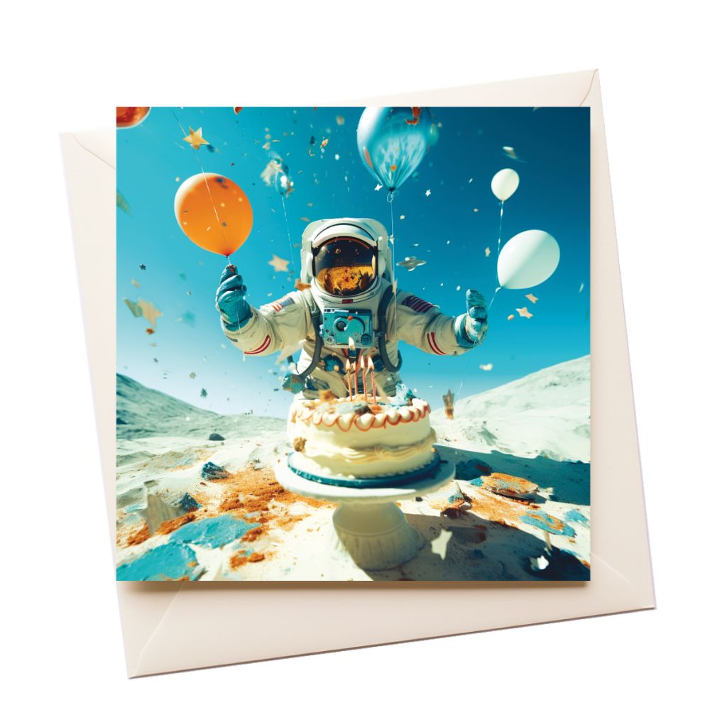 Astronaut Birthday Greeting Card