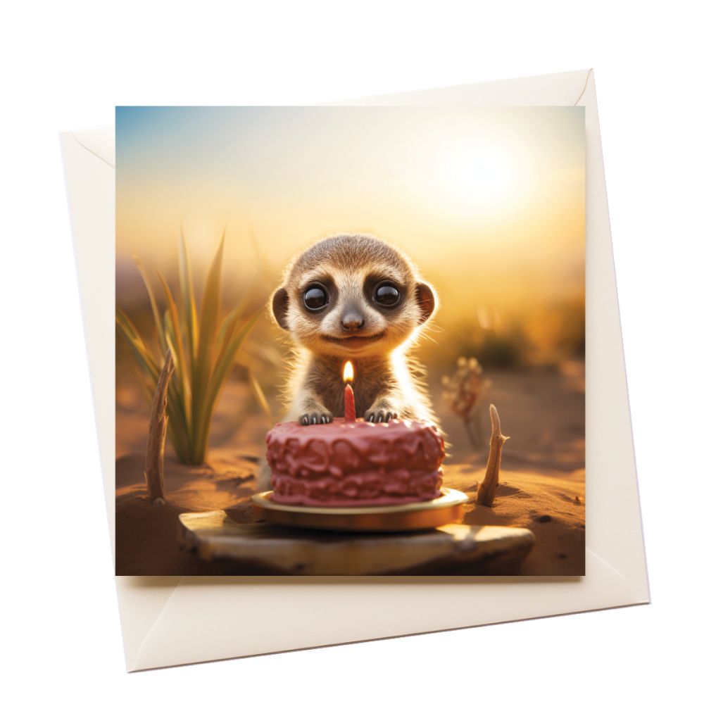 Cute Meerkat Birthday Greeting Card