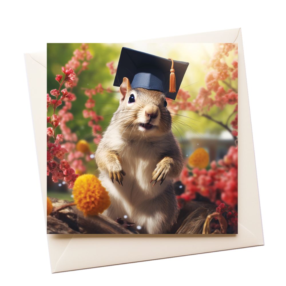 Squirrel Graduation Greeting Card – Brand Academy Store