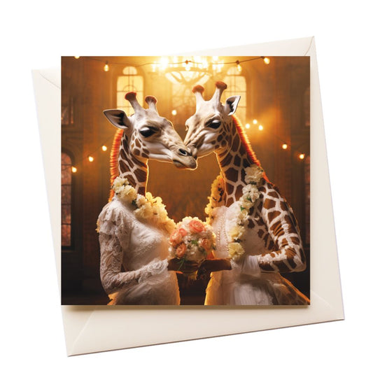 Hers & Hers Giraffes Love Greeting Card