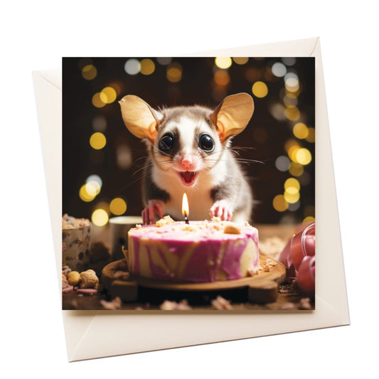 Cute Sugar Glider Birthday Greeting Card