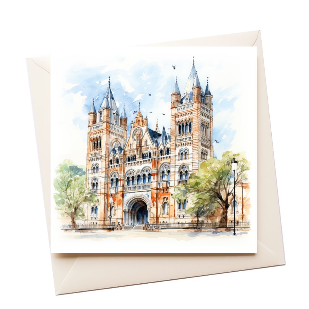 Natural History Museum Watercolour Greeting Card