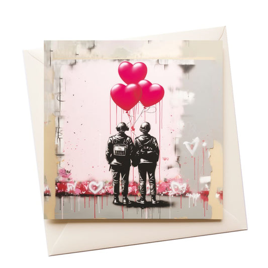 Spray Paint Love Greeting Card