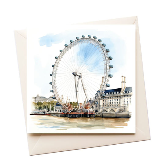 The London Eye Watercolour Greeting Card