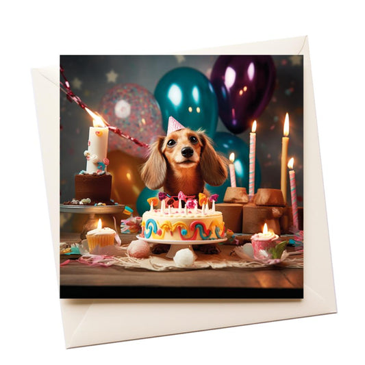 Dog Dachshund Birthday Greeting Card