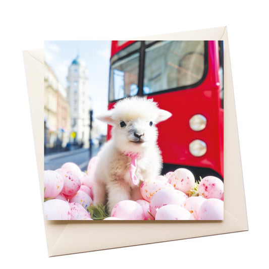 Easter Sheep London Greeting Card