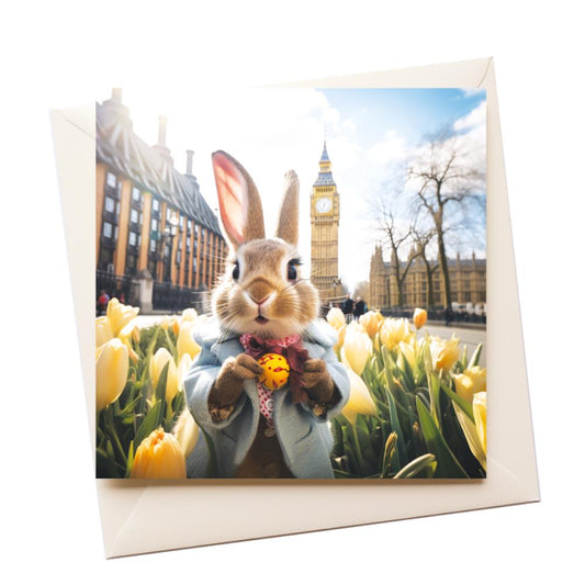 Easter Bunny London Greeting Card