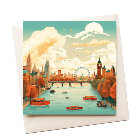 Graphic Art London Skyline Greeting Card