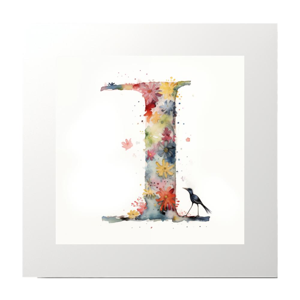 Alphabet Watercolour I Art Print