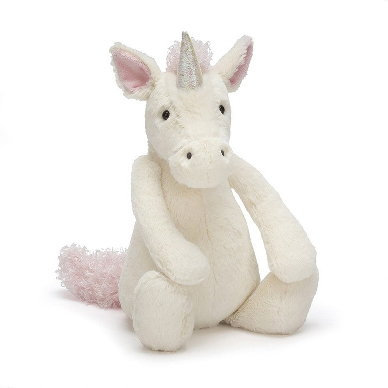 Jellycat Soft Toy | Bashful Unicorn | White & Pink