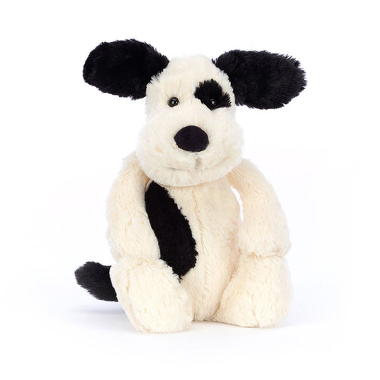Jellycat Bashful Black & Cream Puppy Medium - Brand Academy Store