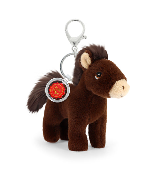 Horse 12cm Bag Charm Soft Toy Keyring