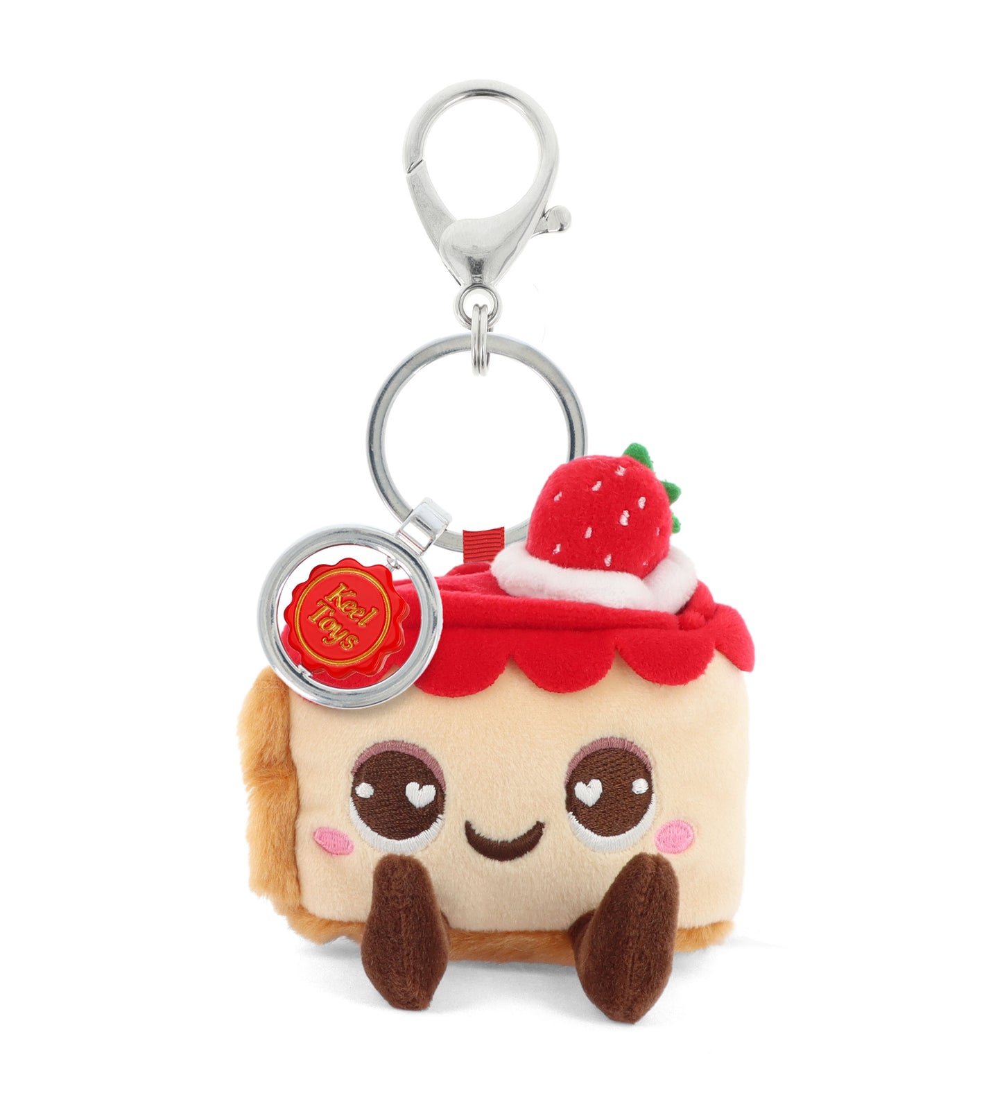 Stawberry Cake Bag Charm Soft Toy Keyring