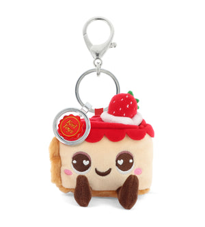 Stawberry Cake Bag Charm Soft Toy Keyring
