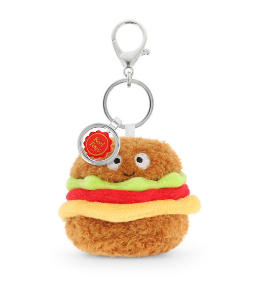 Burger 12cm Bag Charm Soft Toy Keyring