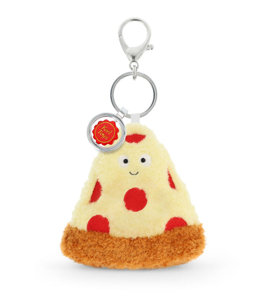 Pizza 12cm Bag Charm Soft Toy Keyring