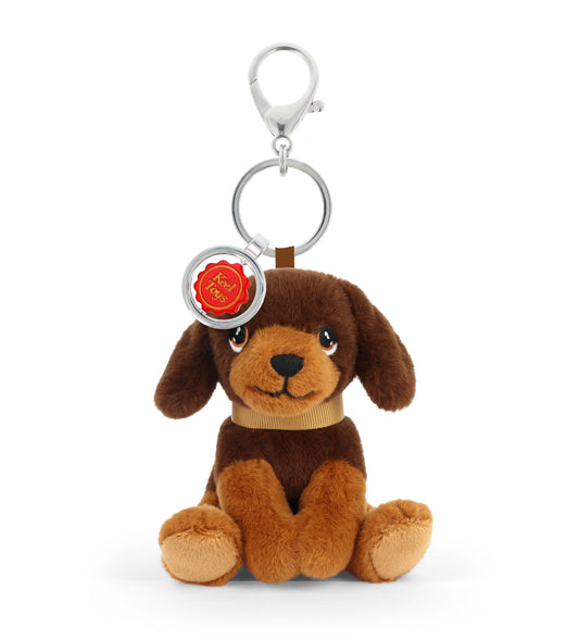 Dachsh 12cm Bag Charm Soft Toy Keyring
