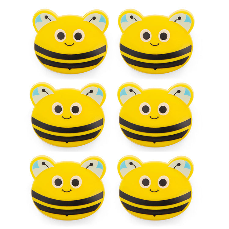 Kikkerland Bumble Bee Bag Clips - Set of 6