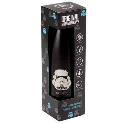 Puckator - Insulated Bottle | The Original Stormtrooper Reusable Stainless Steel Hot & Cold | 500ml | Black