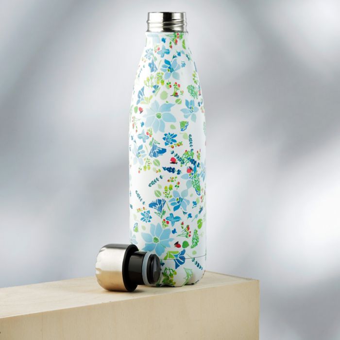 Puckator - Travel Bottle | Julie Dodsworth Blue Lavender Garden Hot & Cold Drinks Bottle | 500ml