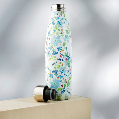 Puckator - Travel Bottle | Julie Dodsworth Blue Lavender Garden Hot & Cold Drinks Bottle | 500ml