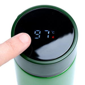 Puckator - Travel Bottle  | Minecraft | Creeper Hot & Cold Digital Thermometer Bottle | 450 ml