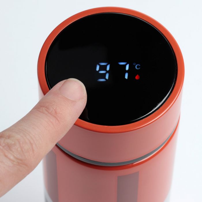 Puckator - Travel Bottle | Minecraft | TNT Hot & Cold Digital Thermometer Bottle