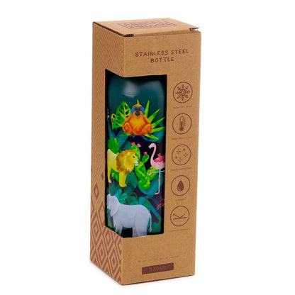 Puckator - Insulated Bottle | Animal Kingdom Hot & Cold Drinks Bottle | 530ml