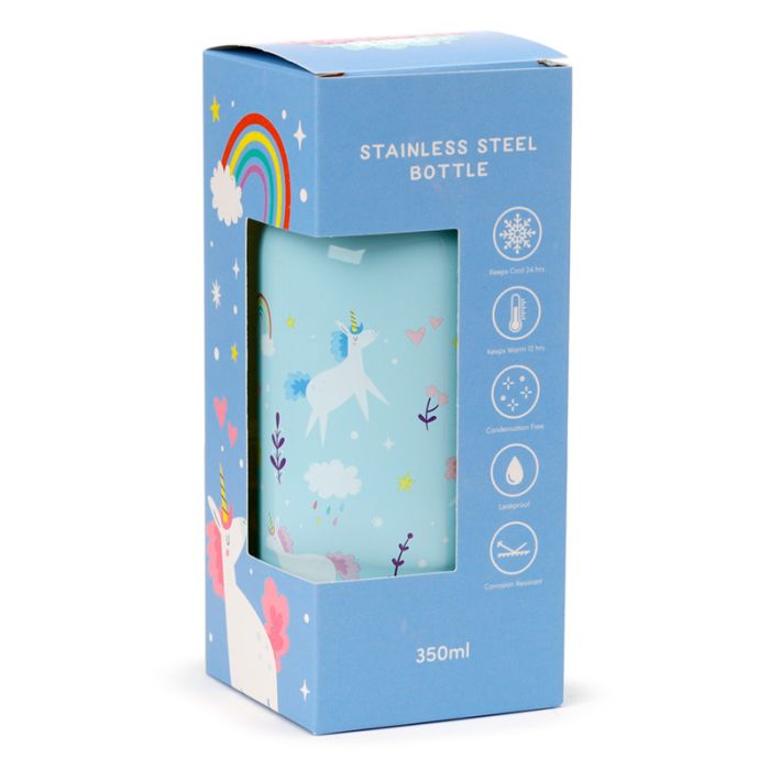 Puckator -  Insulated Bottle | Unicorn Magic Hot & Cold Drinks Bottle | 350ml