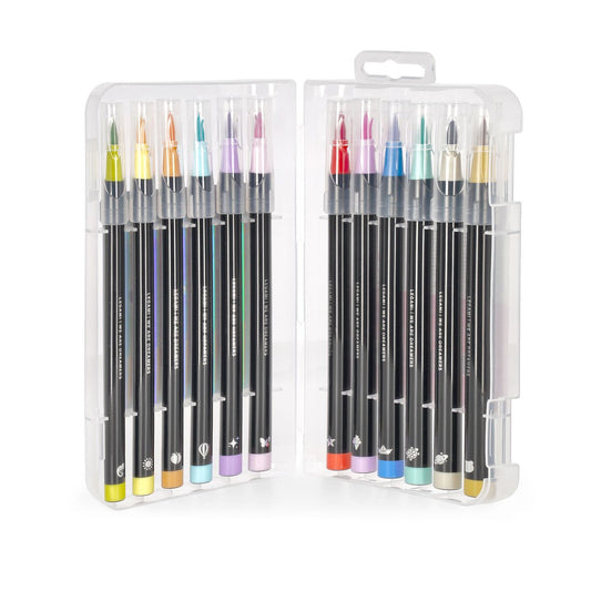 Brush Markers in Pastel Colours - Brush Markers - Set of 12 - Image 1