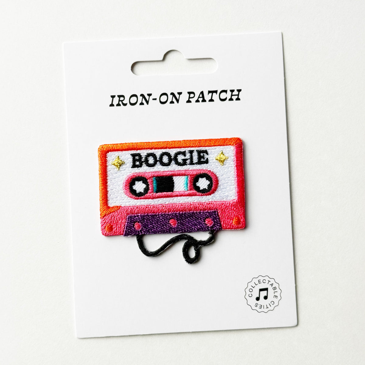 Collectable Cities Cassette Embroidered Iron-On Patch