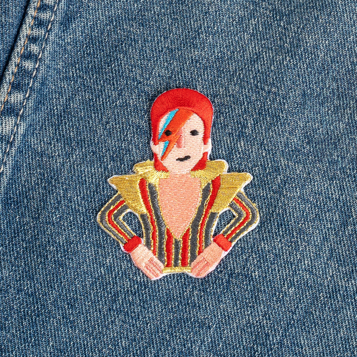 Collectable Cities Bowie Ziggy Embroidered Iron-On Patch